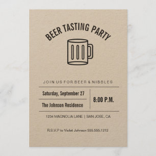 Kraft Collection Beer Tasting Invitation