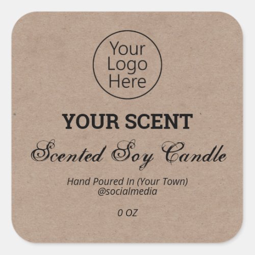 Kraft Country Soy Candle Product Labels