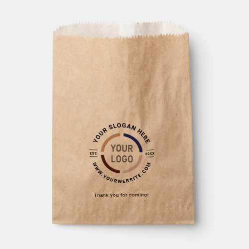 Kraft custom logo branded promotional favor bag