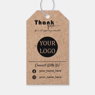 Kraft Custom Printed Hang Tags, Gift Tags