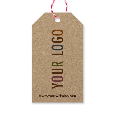 Kraft Custom Printed Retail Hang Tags with String | Zazzle