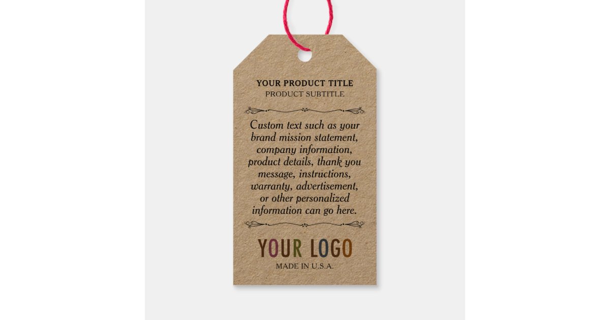 400 pcs Custom Hang Tags,Personalized Your Logo and Text Price Tags Jewelry  Hang Tags Labels (1.75x2.5 Inch)
