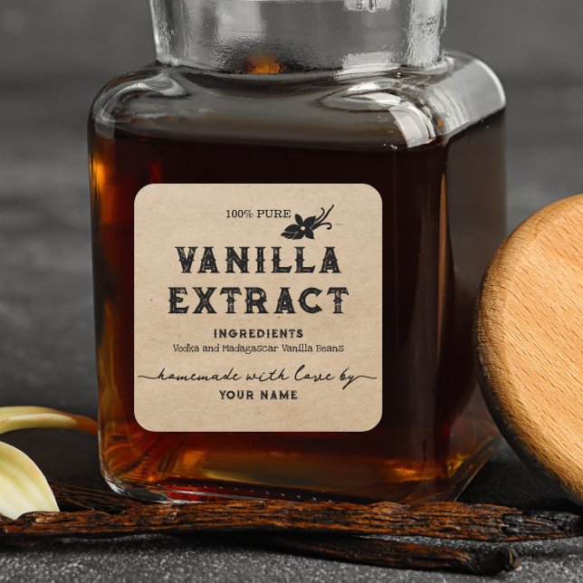 Kraft Customize Homemade Vanilla Extract label (Creator Uploaded)