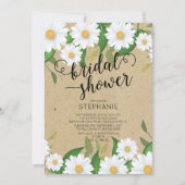 Kraft Daisy Flowers Bridal Shower Invitation (Front)