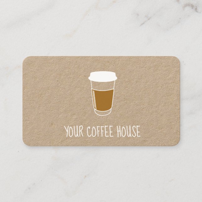 Kraft Editable Coffee Stamp loyalty card