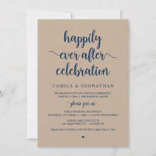 Kraft Elopement, Happily Ever After Celebration Invitation