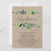 Kraft Foliage Baby Shower Invitation (Front)