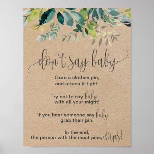 Kraft Foliage Dont Say Baby Sign