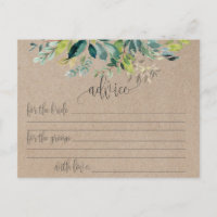 Kraft Foliage Marriage Advice Cards