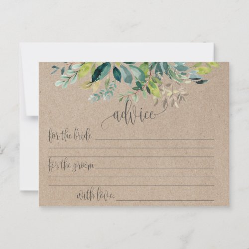 Kraft Foliage Marriage Advice Cards