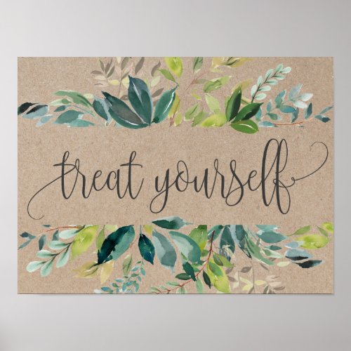 Kraft Foliage Treat Yourself Dessert Bar Poster