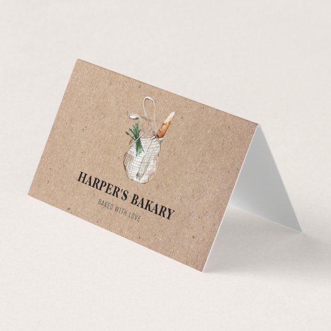 Kraft Fresh Bakery Professional Logo Business Card (Front)