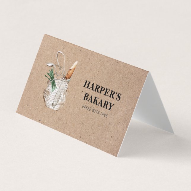 Kraft Fresh Bakery Professional Logo Business Card (Front)
