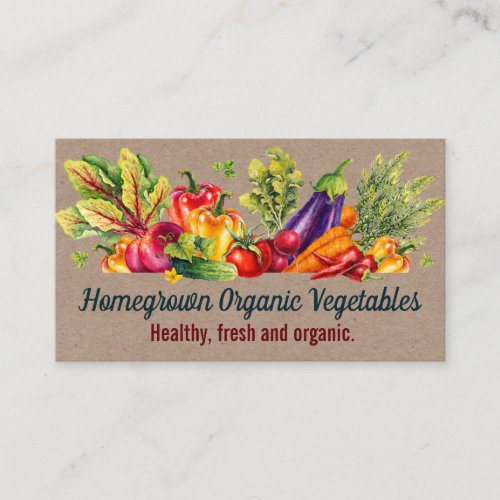 Kraft Fresh Vegetable Homegrown Business Card