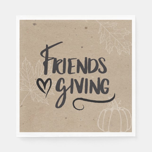 Kraft Friendsgiving Dinner Party Napkins (Front)