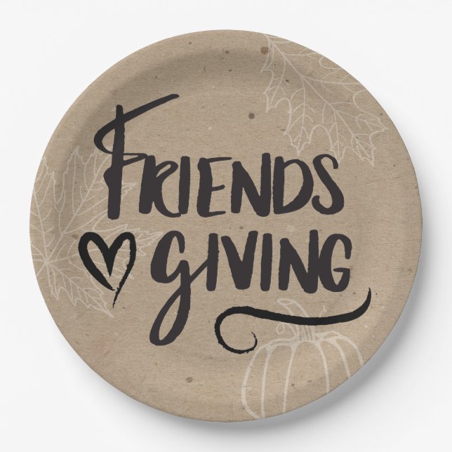 Kraft Friendsgiving Dinner Party Paper Plates (Front)