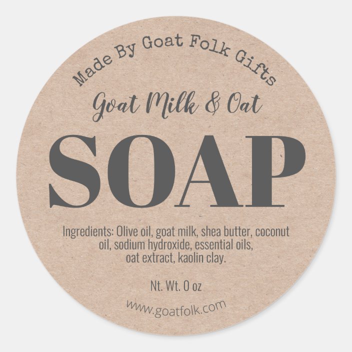 Kraft Goat Milk Soap Labels | Zazzle.com