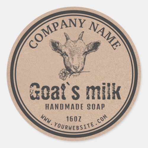 Kraft Goats Milk Soap Label  Goat Logo
