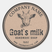 Kraft Goat's Milk Soap Label | Goat Logo