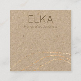 Kraft Gold Dots Square Earring Display Card