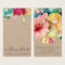 Kraft Gold Floral Earrings Jewelry Display Card
