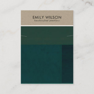 KRAFT GREEN COLOR BLOCK NECKLACE BRACELET DISPLAY BUSINESS CARD