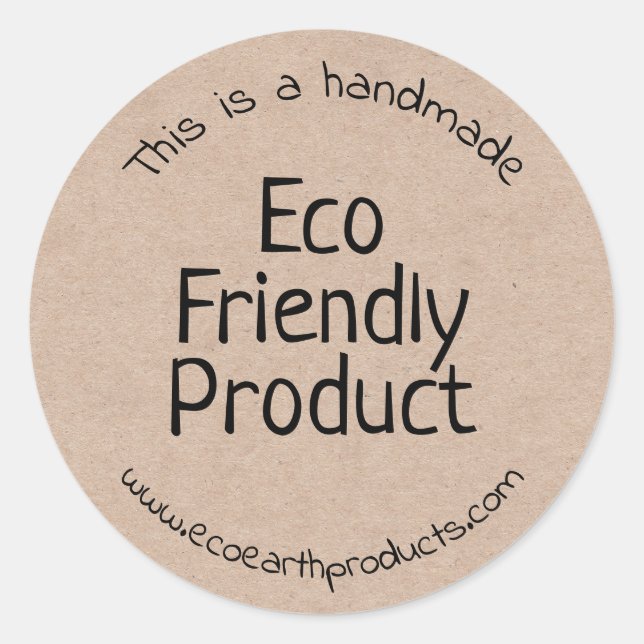 Kraft Handmade Eco Friendly Product Labels (Front)