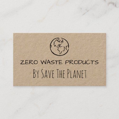 Kraft Handmade Zero Waste Product Business Card