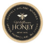 Kraft Handwritten Black Honey Label (Heraldic Bee)