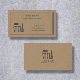 Kraft Handyman & Home Repair Service Business Card