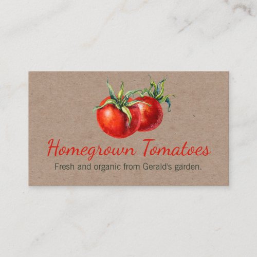 Kraft Homegrown Garden Tomato Business Card