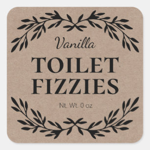 Kraft Homemade Fizzy Toilet Cleaner Simple Labels