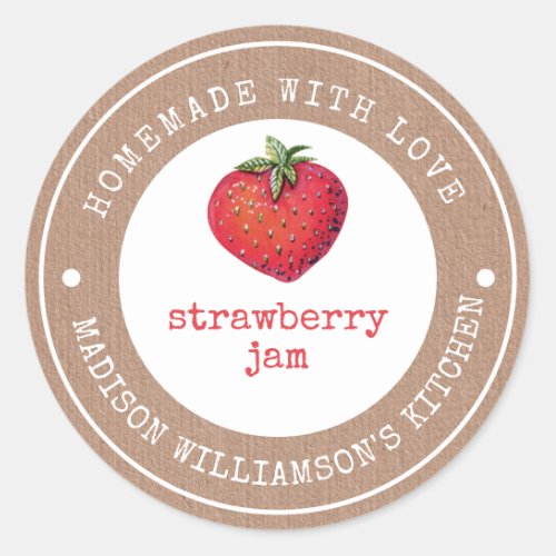 kraft Homemade with Love   Strawberry Jam Label