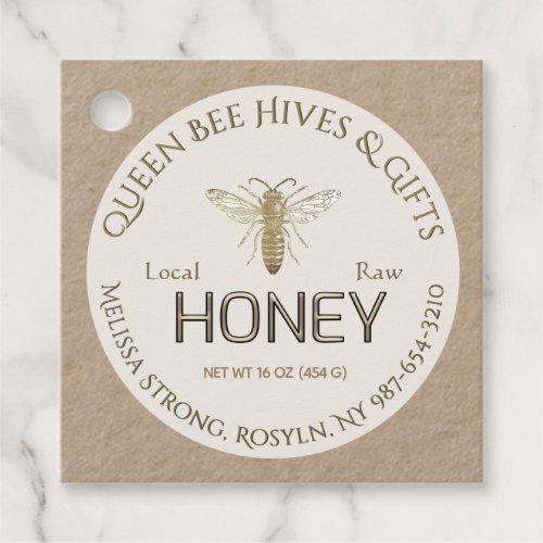 Kraft Honey AND Nutrition Facts Queen Bee Tags