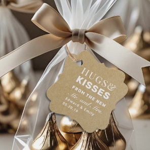 Kraft Hugs and Kisses Wedding Chocolate Favor Tags