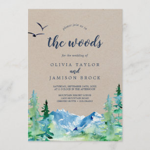 Kraft Join Us In The Woods Destination Wedding Invitation