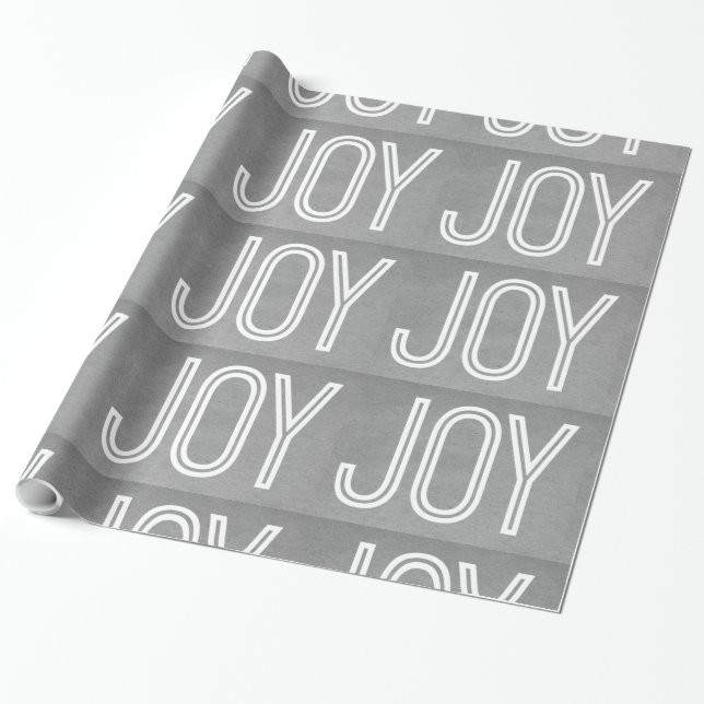Kraft Joy Wrapping Paper, Gray Paper (Unrolled)