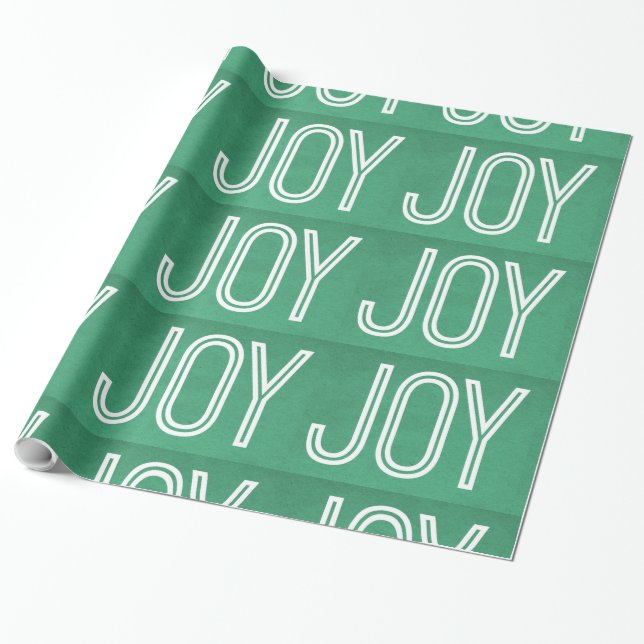 Kraft Joy Wrapping Paper, Green Paper (Unrolled)