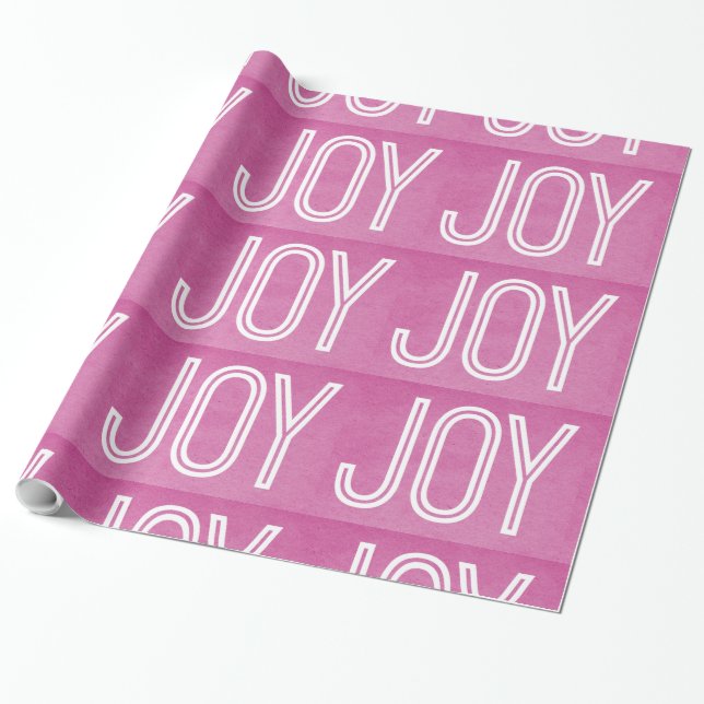 Kraft Joy Wrapping Paper, Pink Paper (Unrolled)