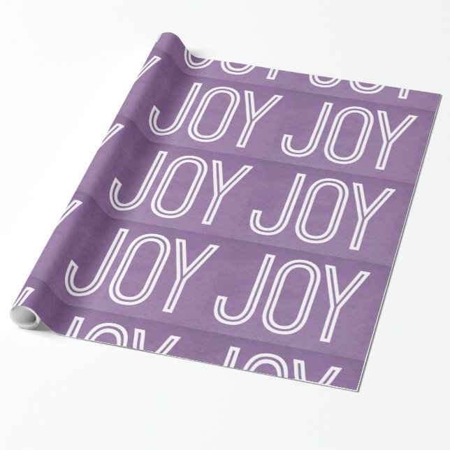 Kraft Joy Wrapping Paper, Purple Paper (Unrolled)