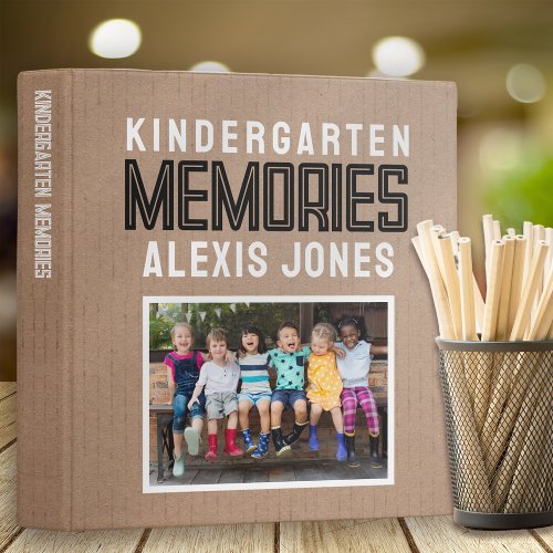 Kraft Kindergarten Memories Scrapbook Photo 3 Ring Binder