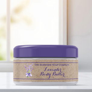 Kraft Lavender Body Butter jar label 1 x 7.25
