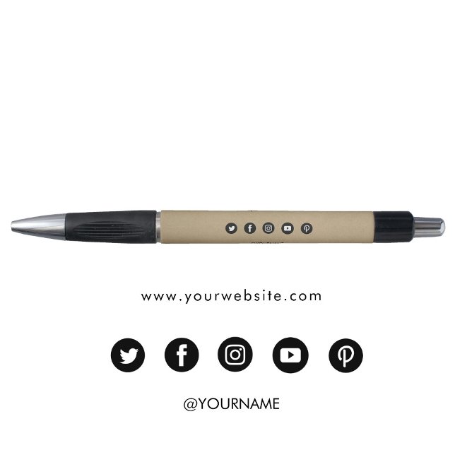 Kraft Minimalist Business Website Social Media Pen (Creator Uploaded)