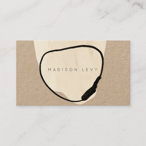 Kraft Modern Abstract Artisan Business Appointment Card