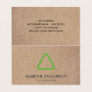 Kraft Modern Green Eco Recycle Professional Business Card