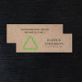 Kraft Modern Green Eco Recycle Professional Mini Business Card
