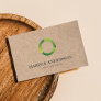 Kraft Modern Simple Green Eco Professional Business Card