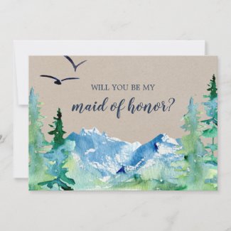 Kraft Mountain Will You Be My Maid of Honor Card