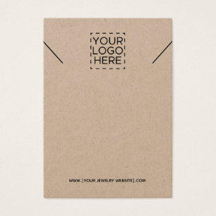 Kraft Necklace Add Your Logo Jewelry Display Card