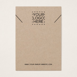 Kraft Necklace Add Your Logo Jewelry Display Card